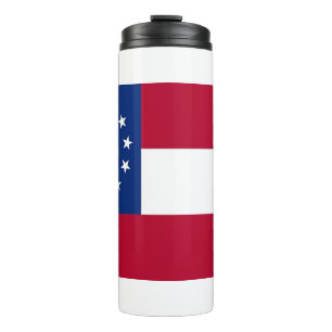 Thermal Tumbler with flag of Georgia, USA