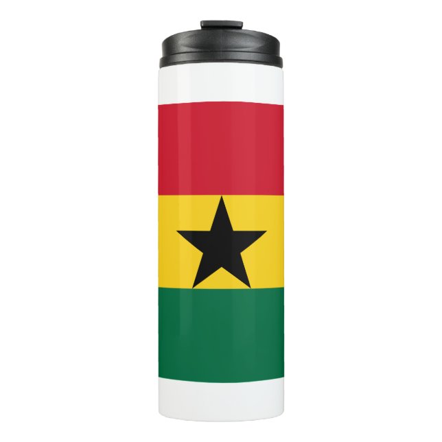 Thermal Tumbler with flag of Ghana (Front)