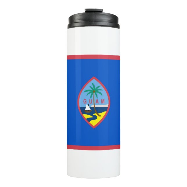 Thermal Tumbler with flag of Guam, USA (Front)