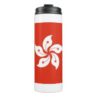 Thermal Tumbler with flag of Hong Kong