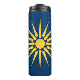 Thermal Tumbler with flag of Macedonia, Greece