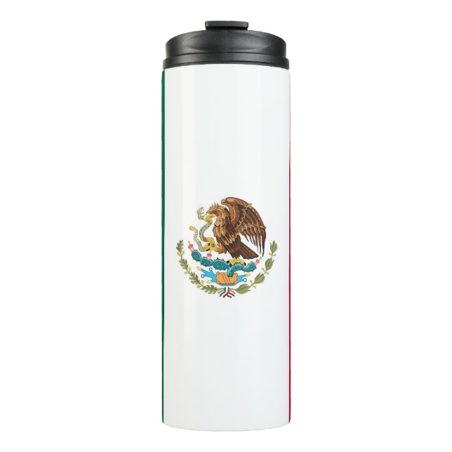 Thermal Tumbler with flag of Mexico (Front)