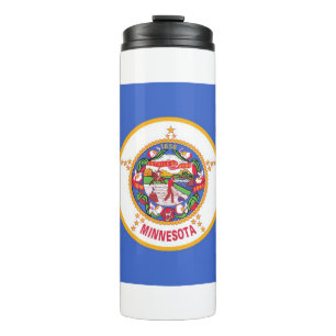 Thermal Tumbler with flag of Minnesota, USA