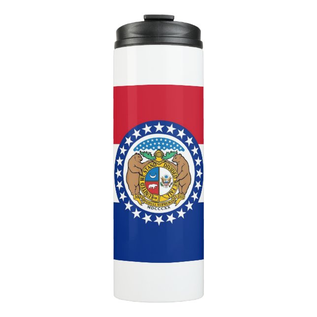 Thermal Tumbler with flag of Missouri, USA (Front)