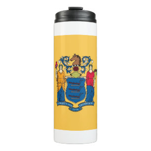 Thermal Tumbler with flag of New Jersey, USA