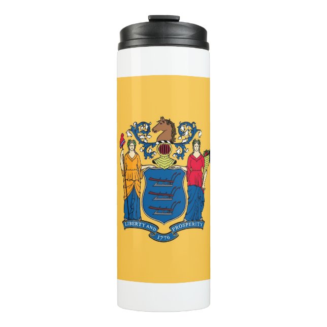 Thermal Tumbler with flag of New Jersey, USA (Front)