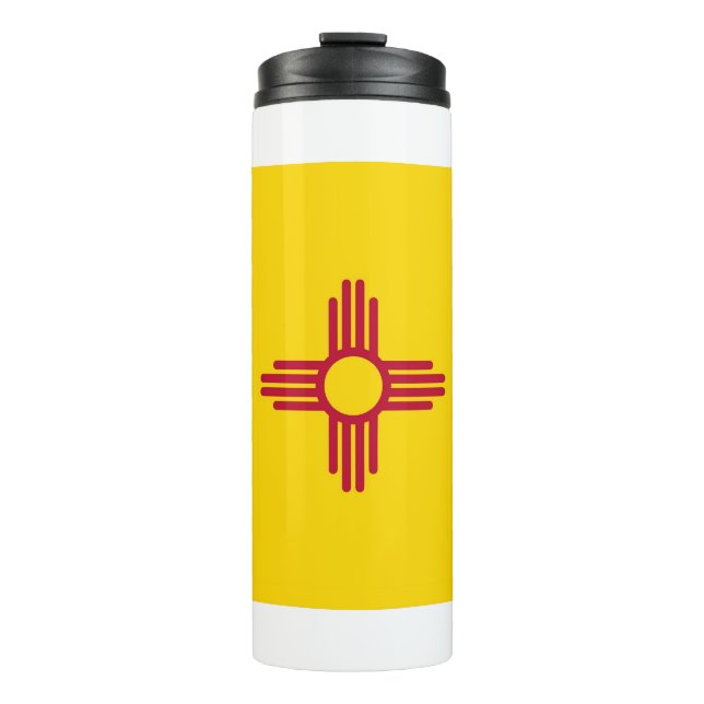 Thermal Tumbler with flag of New Mexico, USA (Front)