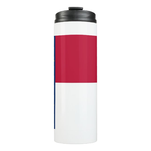 Thermal Tumbler with flag of North Carolina, USA (Front)