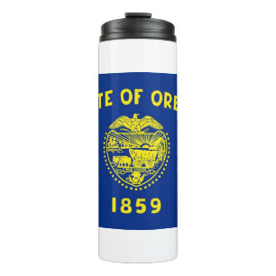 Thermal Tumbler with flag of Oregon, USA