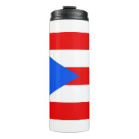 Thermal Tumbler with flag of Puerto Rico, USA