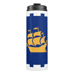 Thermal Tumbler with flag of Quebec City