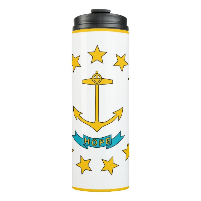 Thermal Tumbler with flag of Rhode Island, USA (Front)