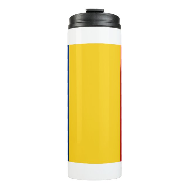 Thermal Tumbler with flag of Romania (Front)