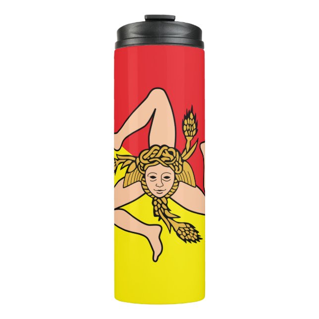 Thermal Tumbler with flag of Sicily (Front)