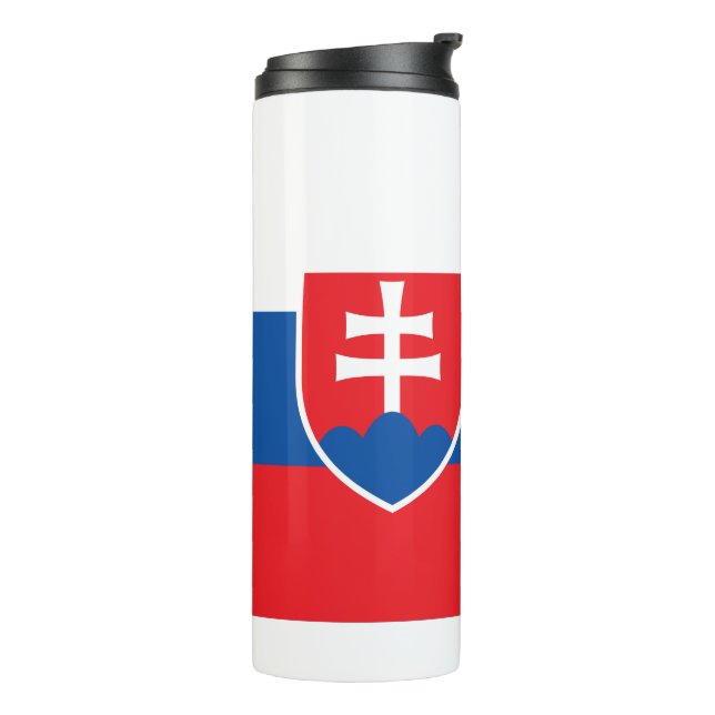 Thermal Tumbler with flag of Slovakia (Rotated Left)