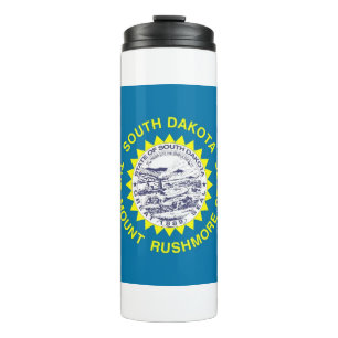 Thermal Tumbler with flag of South Dakota, USA