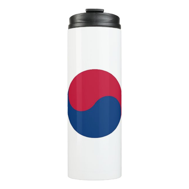 Thermal Tumbler with flag of South Korea (Front)
