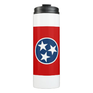 Thermal Tumbler with flag of Tennessee, USA