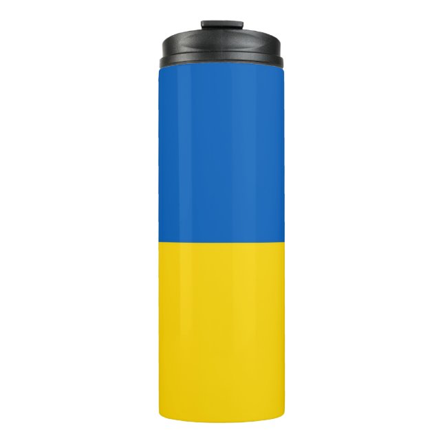 Thermal Tumbler with flag of Ukraine (Front)