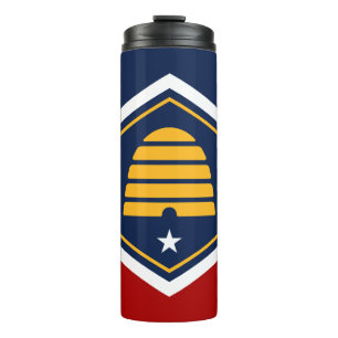 Thermal Tumbler with flag of Utah State, USA