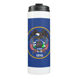 Thermal Tumbler with flag of Utah, USA