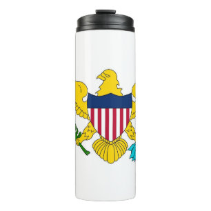 Thermal Tumbler with flag of Virgin Islands, USA