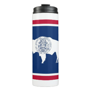 Thermal Tumbler with flag of Wyoming, USA