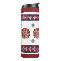 THERMAL TUMBLER with nacional patterns Serbia