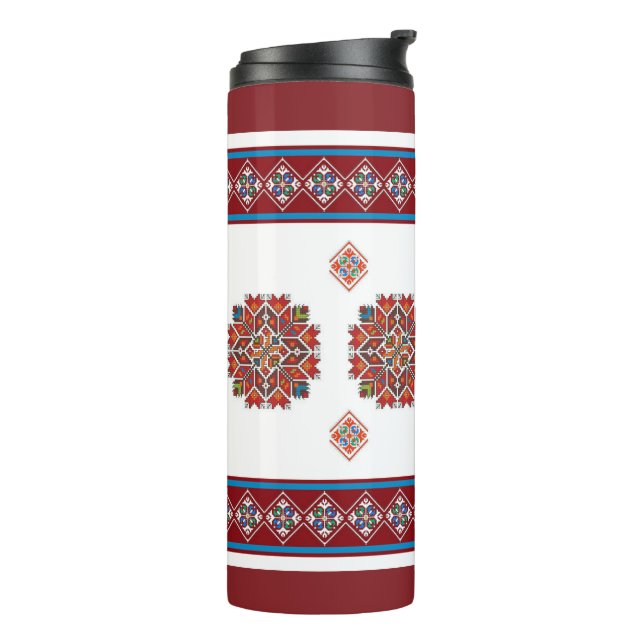  THERMAL TUMBLER with nacional patterns Serbia (Rotated Left)