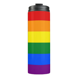 Thermal Tumbler with Rainbow Pride flag of LGBT