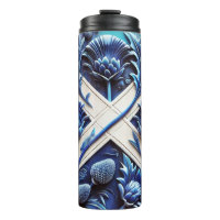 Thermal Tumbler with Scottish Thistles Design