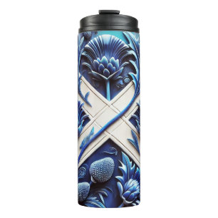 Thermal Tumbler with Scottish Thistles Design