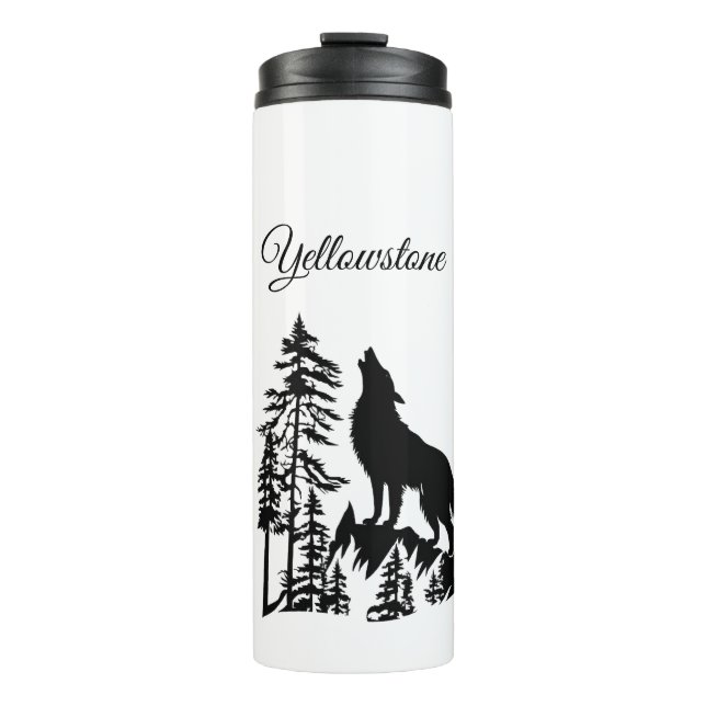 Thermal Tumbler-Yellowstone Wolf Thermal Tumbler (Front)