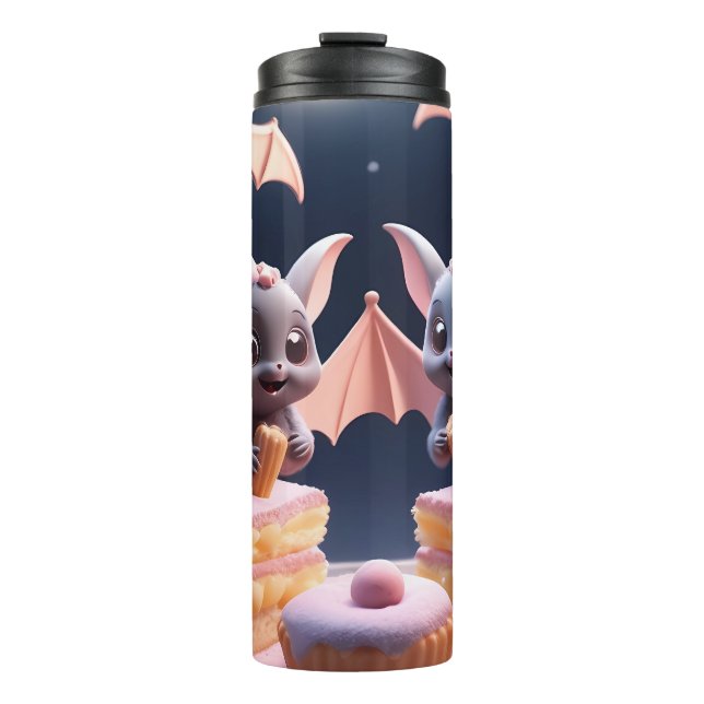  Thermal Tumblers - Sweet & Spooky Bat Bakery Art  (Front)