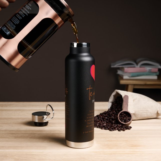 THERMIC BOTTLE WITH POEM (Coffee)