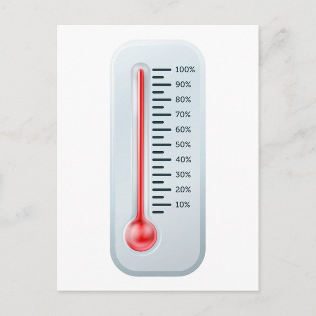Thermometer illustration postcard (Front)