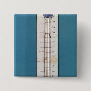 Thermometer surmounted with a phrygian bonnet 15 cm square badge