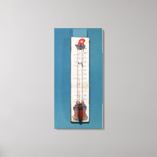Thermometer surmounted with a phrygian bonnet canvas print