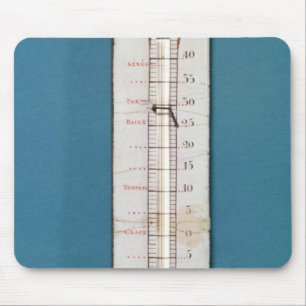 Thermometer surmounted with a phrygian bonnet mouse mat