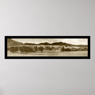 Thermopolis Falls, WY Photo 1914 Poster