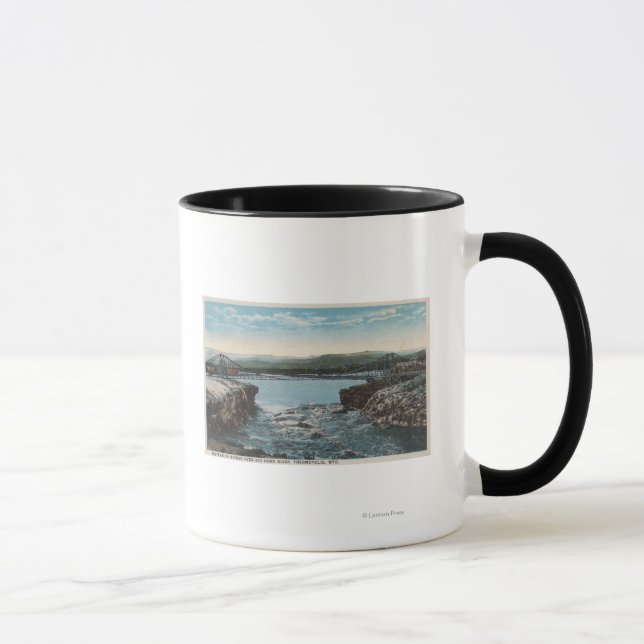 Thermopolis, WY - View of Bridge over Big Horn Mug (Right)