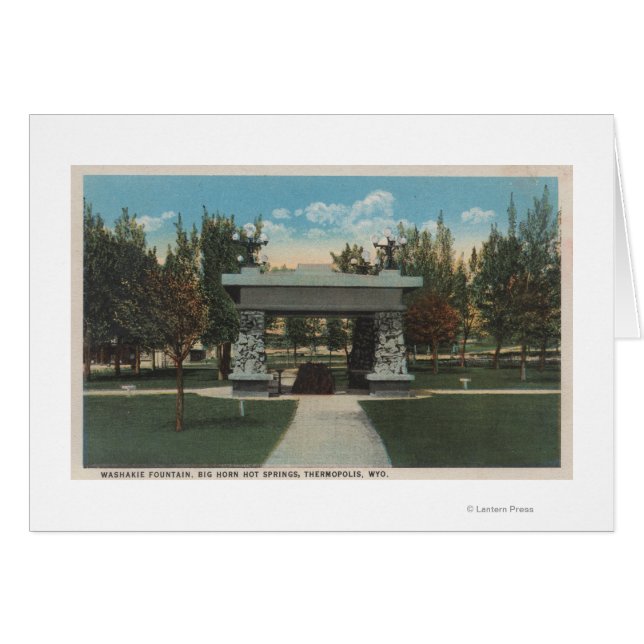 Thermopolis, WY - View of Washakie Fountain (Front Horizontal)