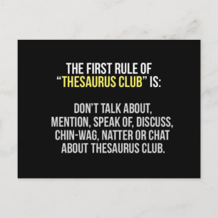 Thesaurus Club Postcard