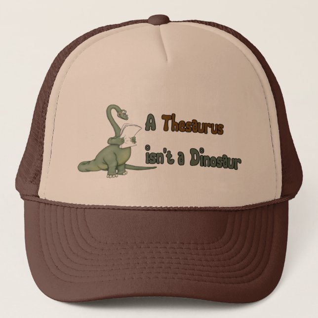 Thesaurus Dinosaur Trucker Hat (Front)