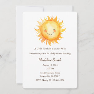 These a Little Sunsine is on the Way Invitations 