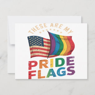These Are My Pride Flags US Flag LGBT Pride Invitation