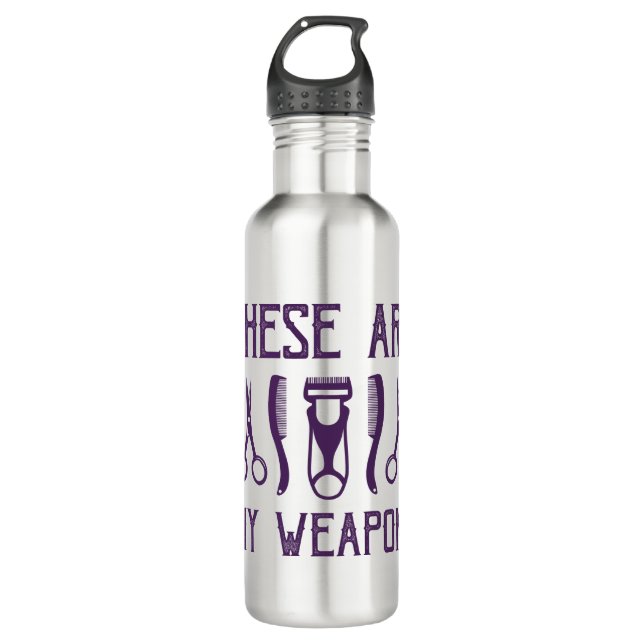 These Are My Weapons 710 Ml Water Bottle (Front)