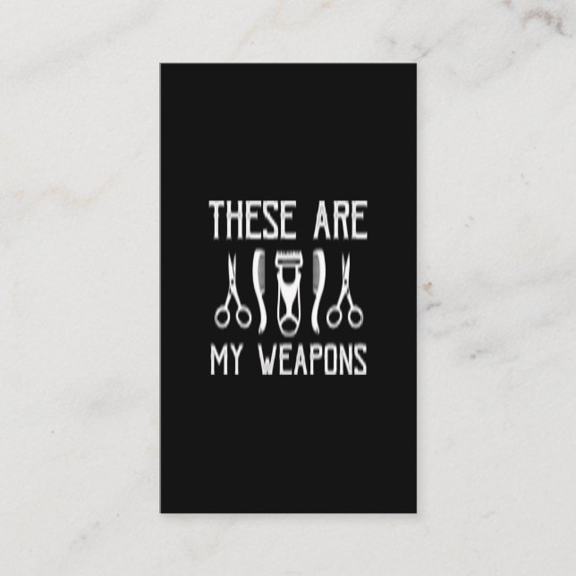 these are my weapons business card (Front)
