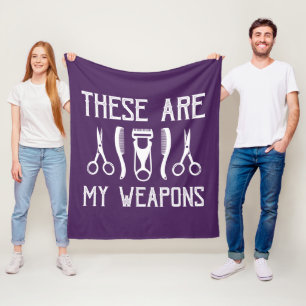 These Are My Weapons Fleece Blanket