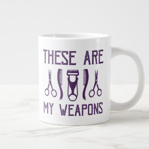 These Are My Weapons Large Coffee Mug